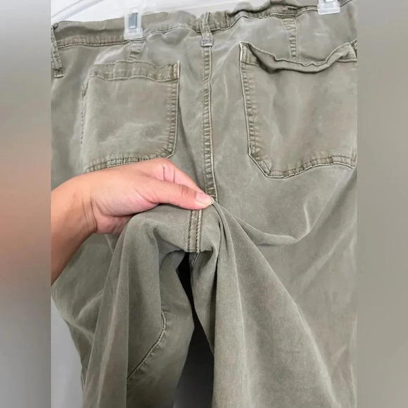 Madewell Stovepipe Fatigue Pants Tencel Lyocell Edition in Olive Green Size 36 - Picture 7 of 11